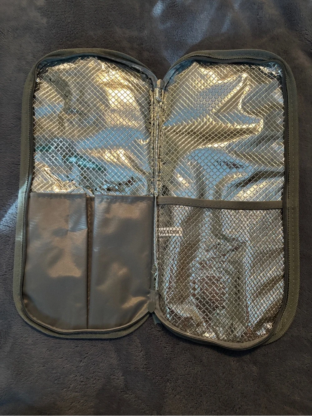 Grey Travel Hair Tools Organizer Pouch